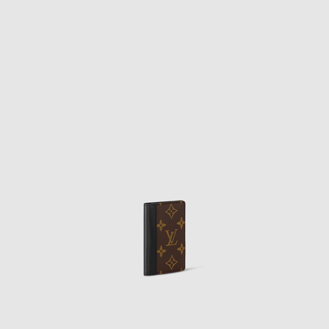 Ví Louis Vuitton Pocket Organizer Monogram Macassar Nam Nâu